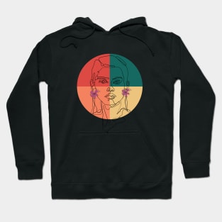 Colorful Abstract Face Hoodie